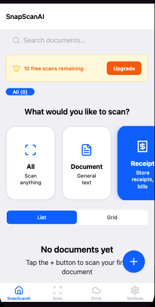 SnapScanAI App Screenshot